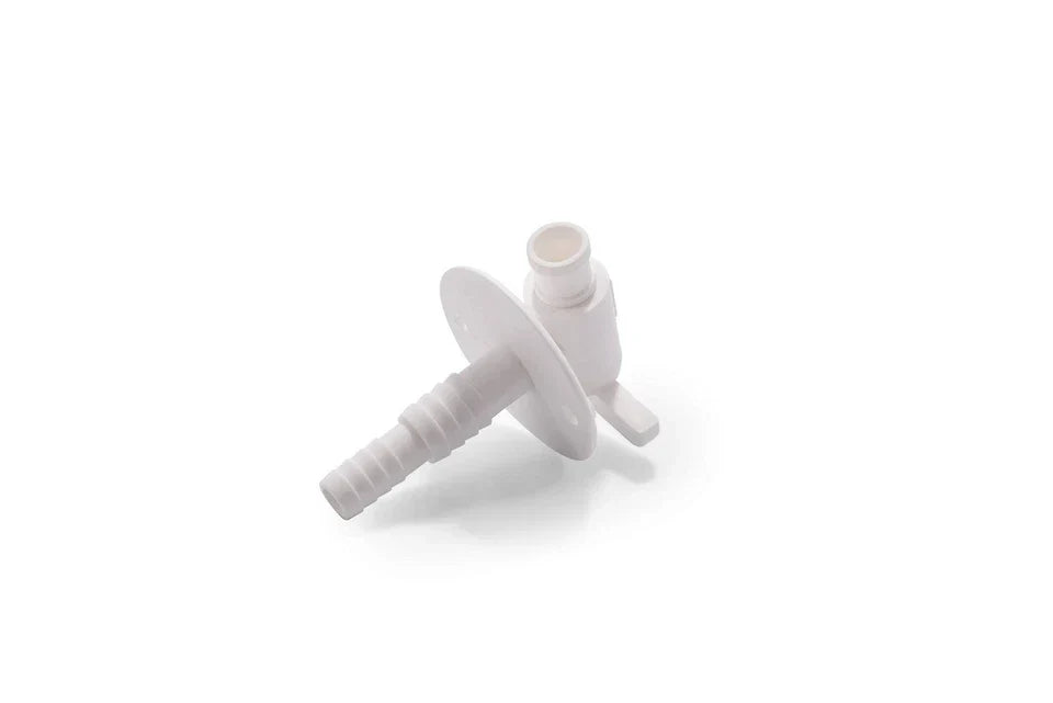RV Fresh Water Tank Drain Valve with Flange Durable Plastic