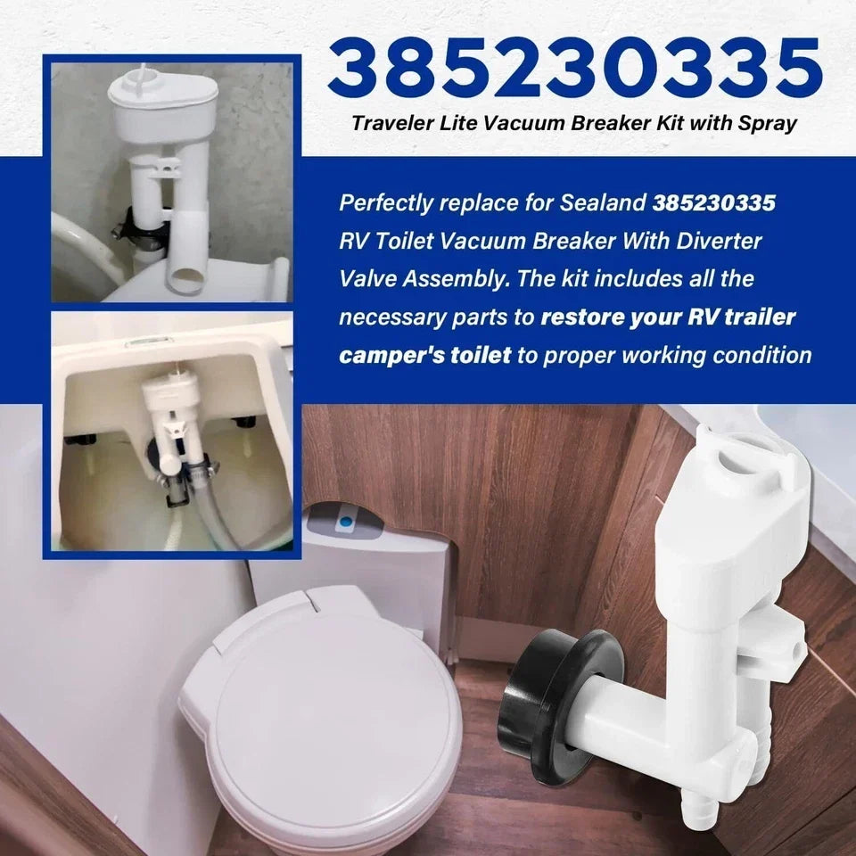 Vacuum Breaker Kit Dometic 200,100, 500H, 500+ RVToilets 385230335