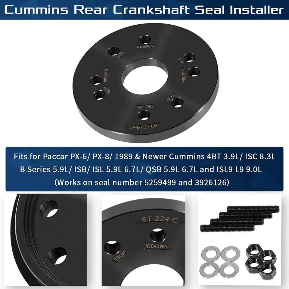 1989- Paccar PX-6 PX-8 5395259 3824078 Rear Crankshaft Seal Sleeve Installer Tool